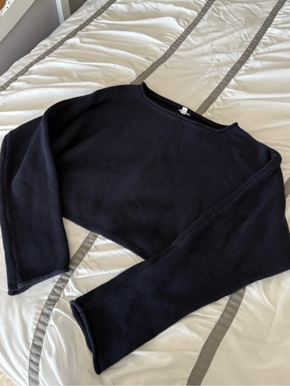Garage Cropped Crew Neck Sweater